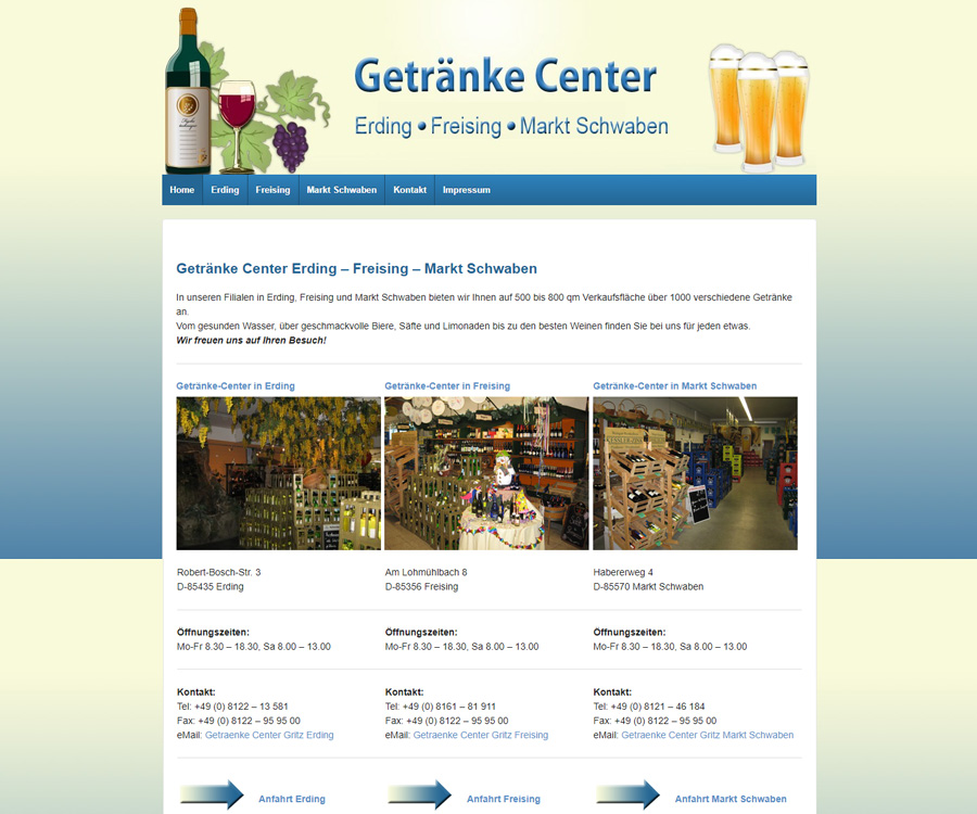 Getränke Center Erfding . Freising . Markt Schwaben